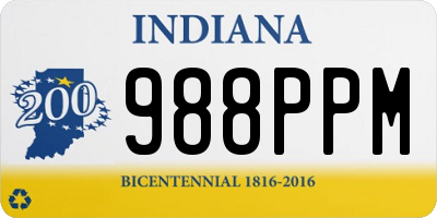 IN license plate 988PPM