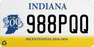 IN license plate 988PQQ