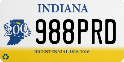 IN license plate 988PRD