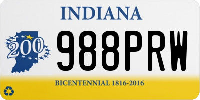IN license plate 988PRW