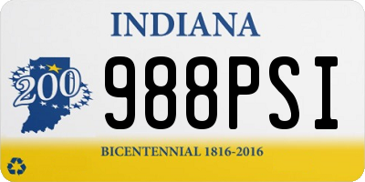 IN license plate 988PSI
