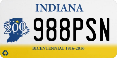 IN license plate 988PSN