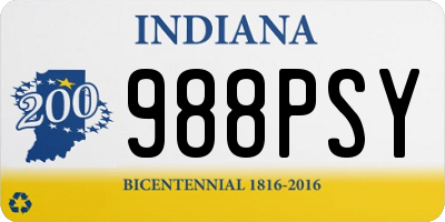 IN license plate 988PSY