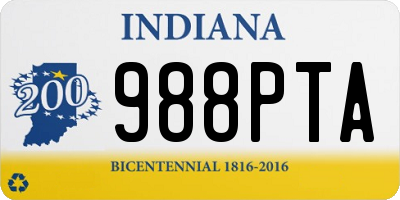 IN license plate 988PTA