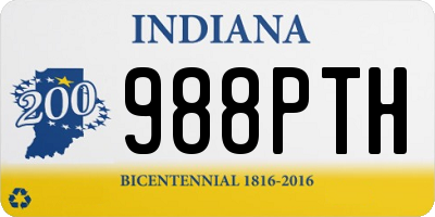 IN license plate 988PTH