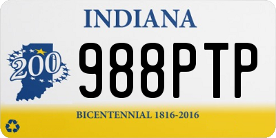 IN license plate 988PTP