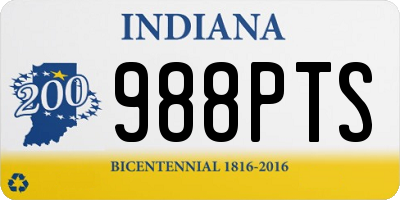 IN license plate 988PTS