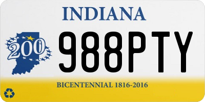 IN license plate 988PTY