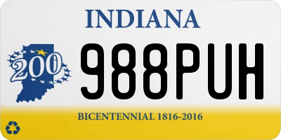 IN license plate 988PUH