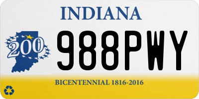 IN license plate 988PWY