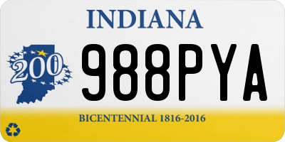 IN license plate 988PYA