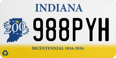 IN license plate 988PYH