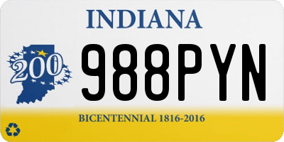 IN license plate 988PYN