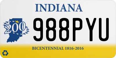 IN license plate 988PYU