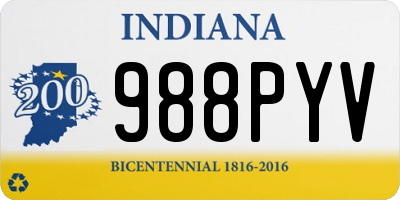 IN license plate 988PYV