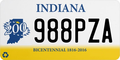 IN license plate 988PZA