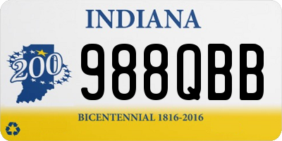 IN license plate 988QBB