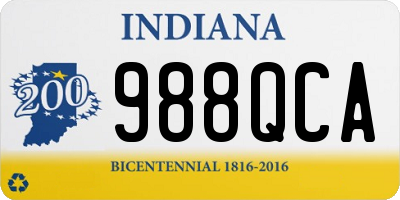 IN license plate 988QCA