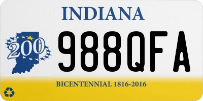 IN license plate 988QFA