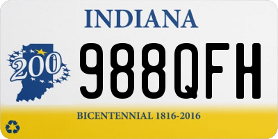 IN license plate 988QFH