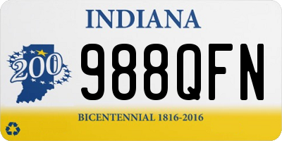 IN license plate 988QFN