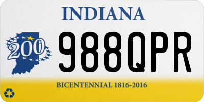 IN license plate 988QPR