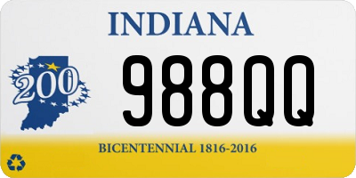 IN license plate 988QQ
