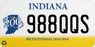 IN license plate 988QQS