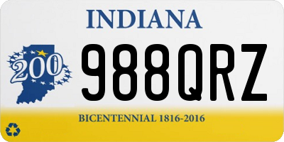 IN license plate 988QRZ