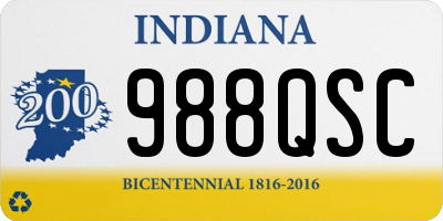 IN license plate 988QSC