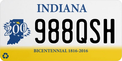 IN license plate 988QSH