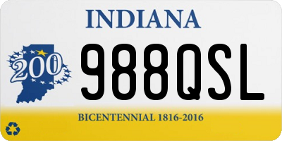 IN license plate 988QSL