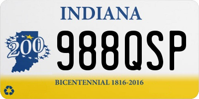 IN license plate 988QSP