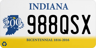 IN license plate 988QSX