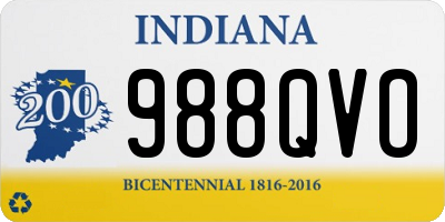 IN license plate 988QVO