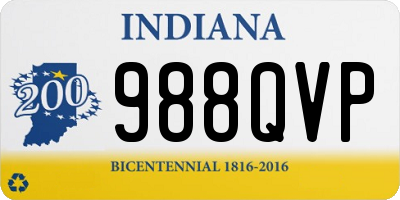 IN license plate 988QVP