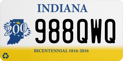 IN license plate 988QWQ