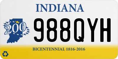 IN license plate 988QYH