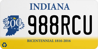 IN license plate 988RCU