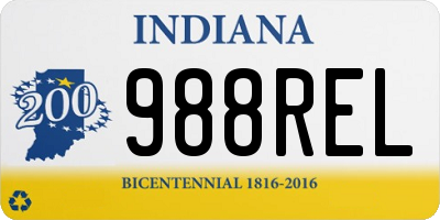 IN license plate 988REL