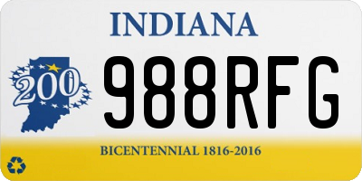 IN license plate 988RFG