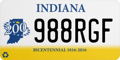 IN license plate 988RGF