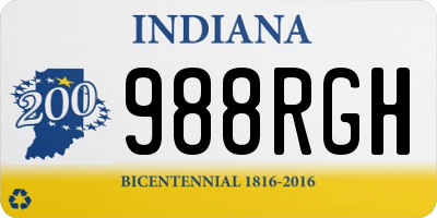 IN license plate 988RGH