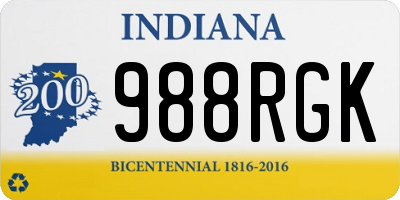 IN license plate 988RGK