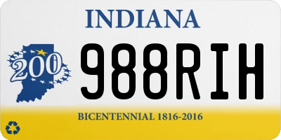 IN license plate 988RIH