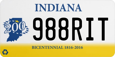 IN license plate 988RIT