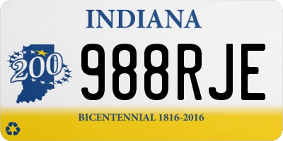 IN license plate 988RJE