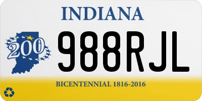 IN license plate 988RJL