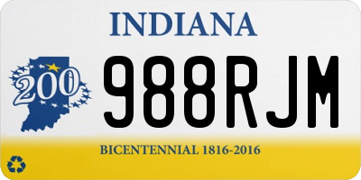 IN license plate 988RJM