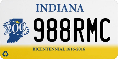 IN license plate 988RMC